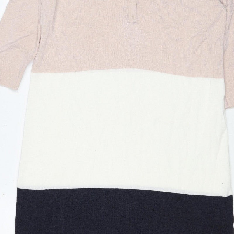 Phase Eight Women Multicoloured UK 8 Colourblock Sheath Knit Dress