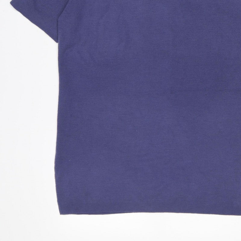 Berktex Women’s Purple Size 10 Basic Short Sleeve V-Neck Knit T-Shirt
