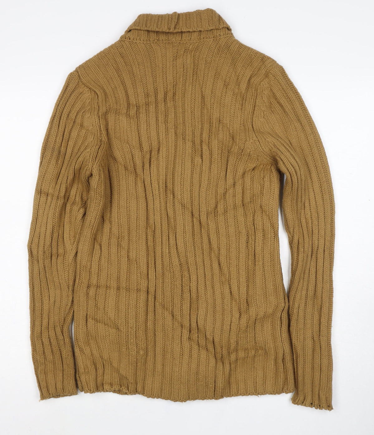 River Island Women Brown S Chunky Knit Shawl Collar Button Cardigan
