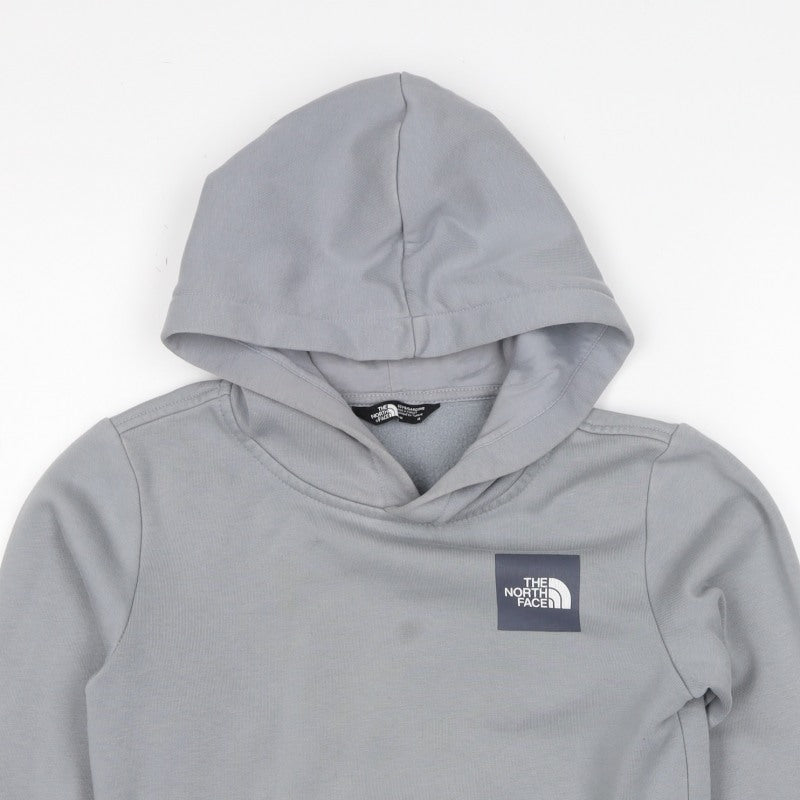 The North Face Boys Grey Logo Pullover Hoodie Age 10 Years