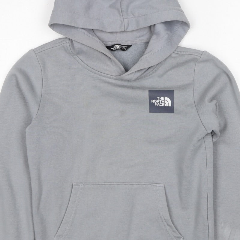 The North Face Boys Grey Logo Pullover Hoodie Age 10 Years