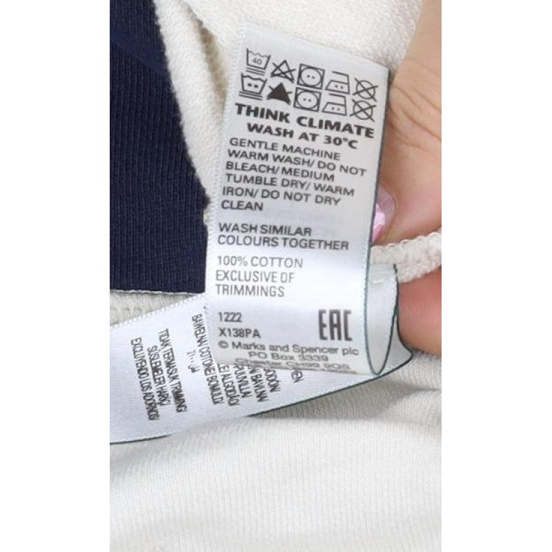 M&S Men’s Multicoloured M Pullover Hooded Cotton Blend Hoodie
