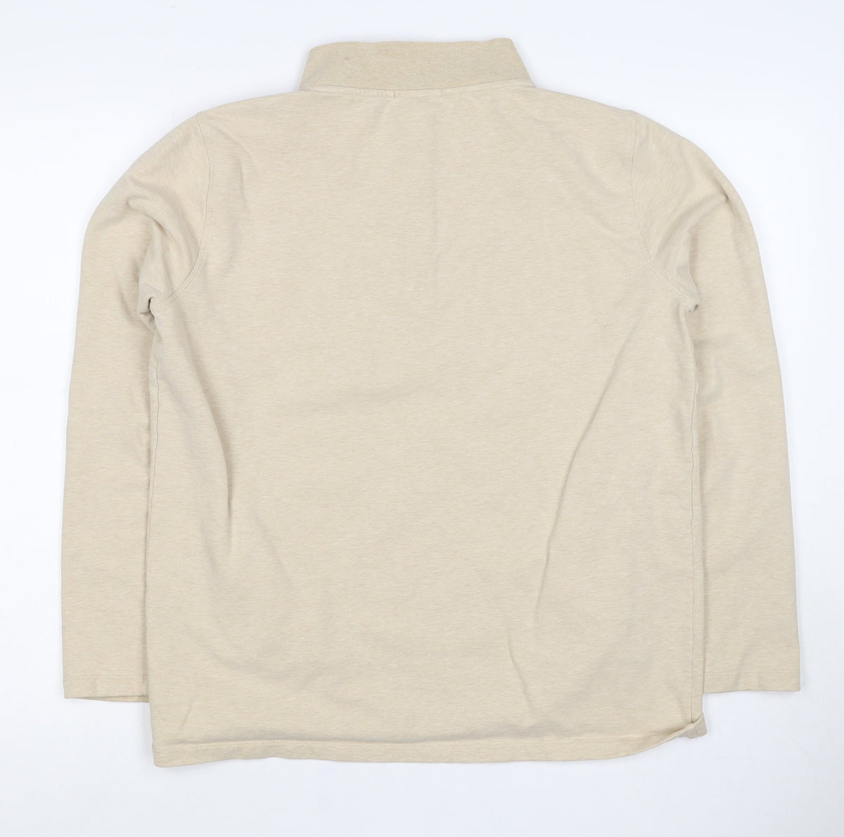 Barbour Women’s Beige Size 14 Henley Snap Pocket Sweatshirt