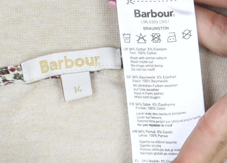 Barbour Women’s Beige Size 14 Henley Snap Pocket Sweatshirt