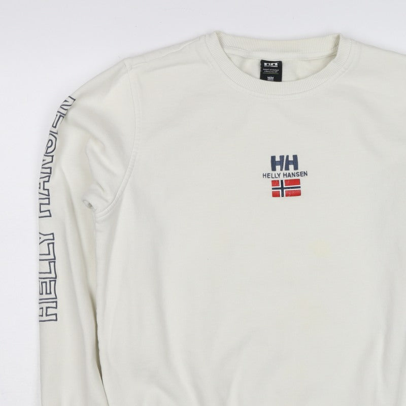 Helly Hansen Men's Ivory M Crew Neck Flag Logo Sweatshirt