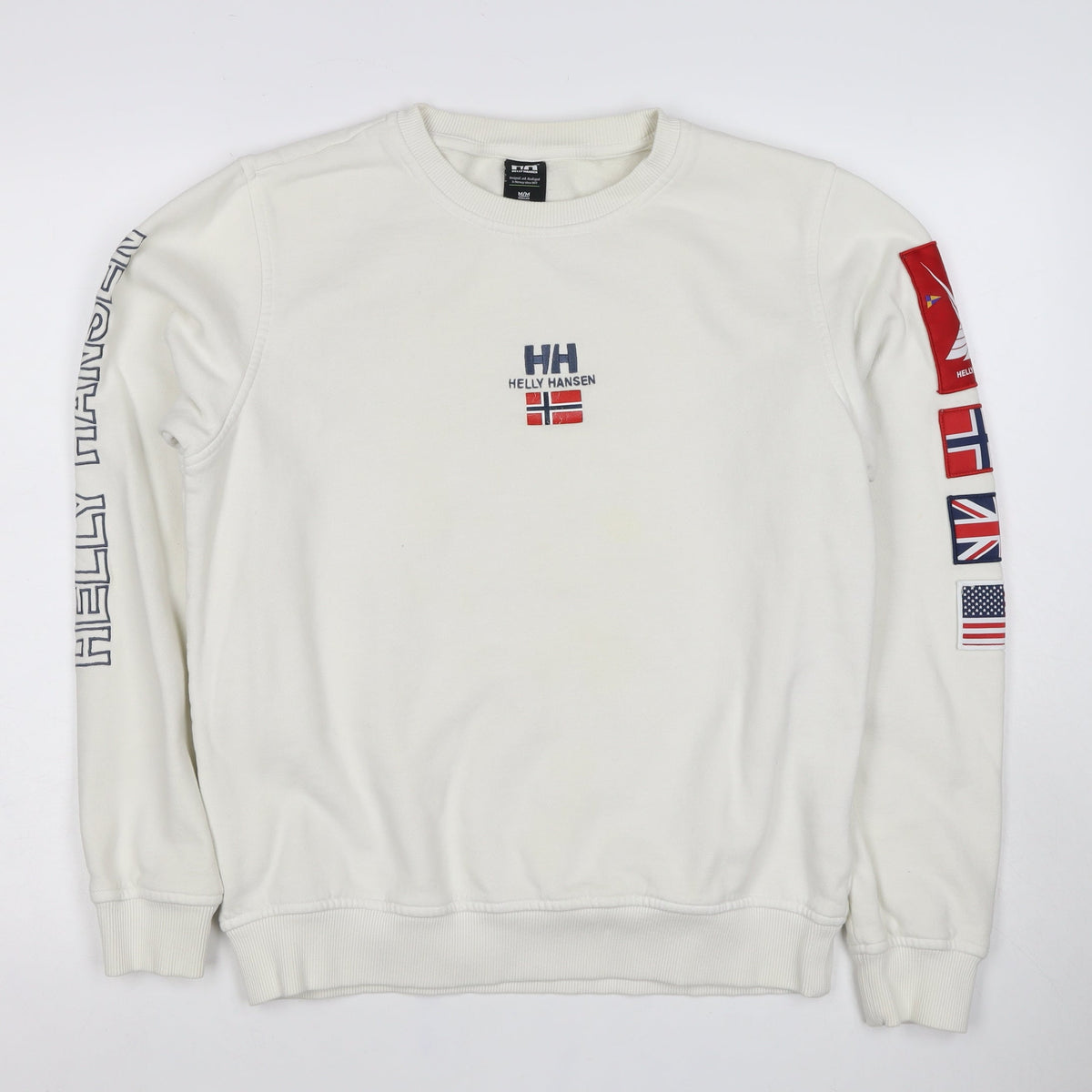 Helly Hansen Men's Ivory M Crew Neck Flag Logo Sweatshirt