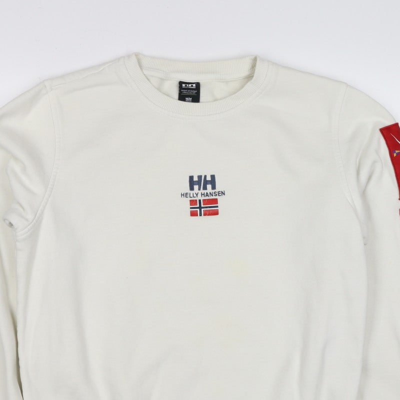 Helly Hansen Men's Ivory M Crew Neck Flag Logo Sweatshirt