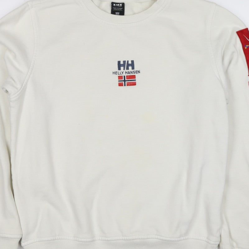 Helly Hansen Men's Ivory M Crew Neck Flag Logo Sweatshirt