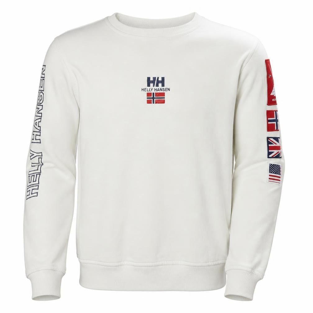 Helly Hansen Men's Ivory M Crew Neck Flag Logo Sweatshirt