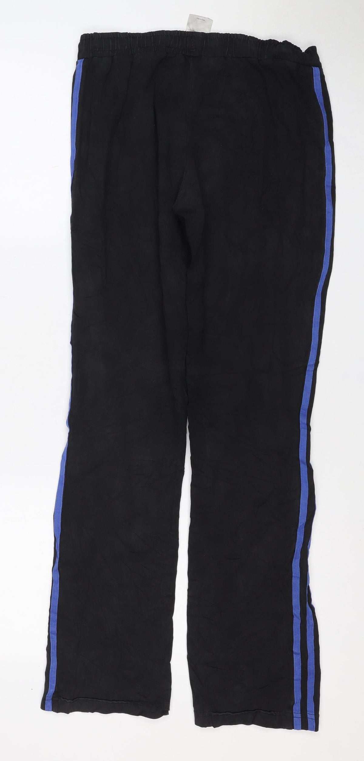 adidas Women’s Black Blue Side Stripe Track Pants Trousers M