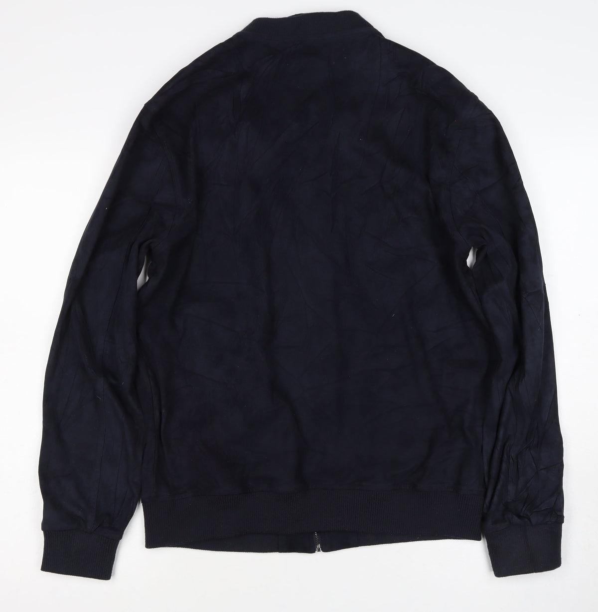 Zara Man Blue M Bomber Jacket Full Zip Casual Pockets