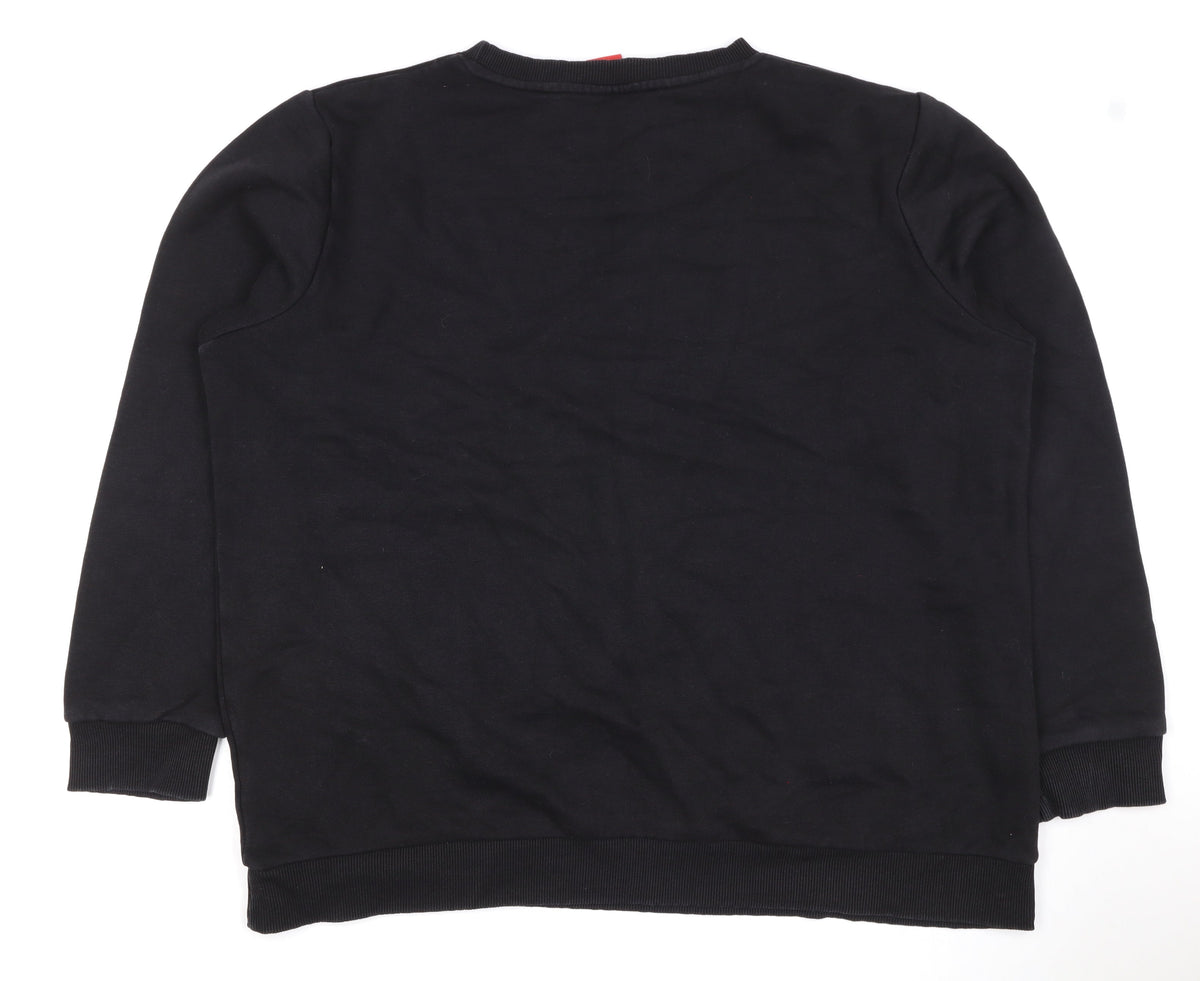 Liverpool FC Men’s Black 2XL Crew Neck Logo Pullover Sweatshirt