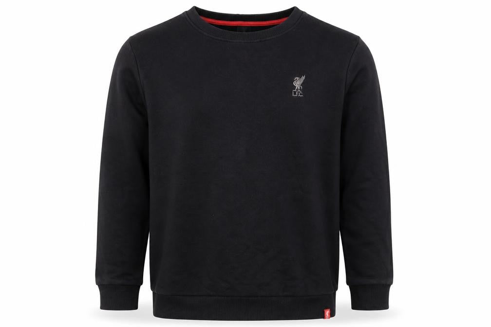Liverpool FC Men’s Black 2XL Crew Neck Logo Pullover Sweatshirt