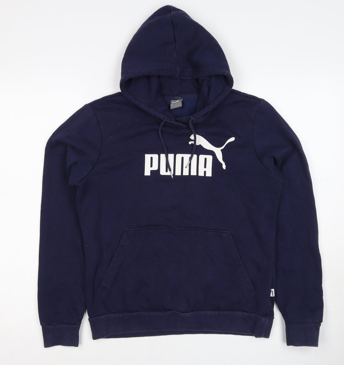 Puma Women's Navy UK 12 Pullover Hoodie Logo Pocket