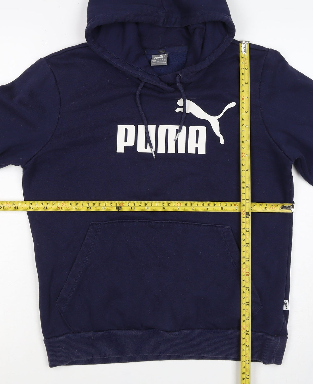 Puma Women's Navy UK 12 Pullover Hoodie Logo Pocket