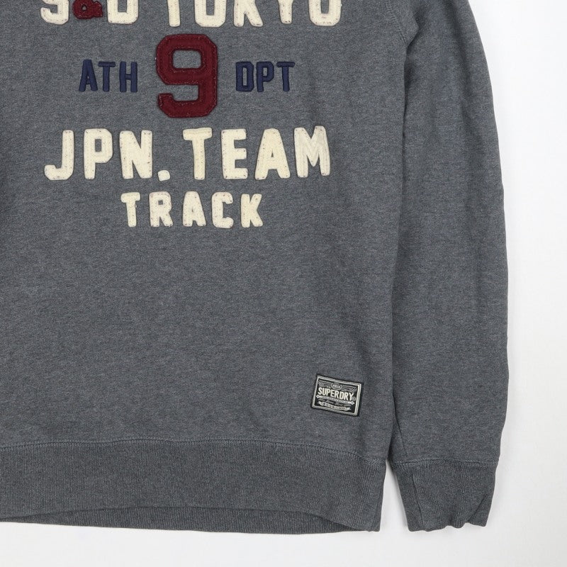 Superdry Men’s Grey M Tokyo Track Graphic Pullover Sweatshirt