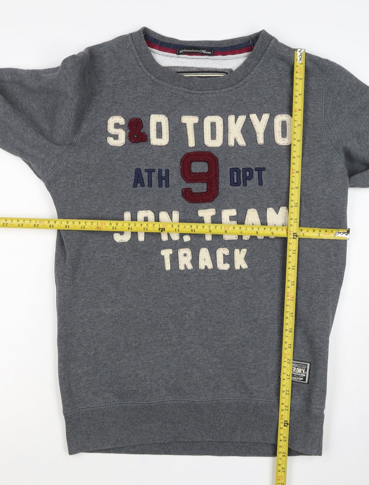 Superdry Men’s Grey M Tokyo Track Graphic Pullover Sweatshirt