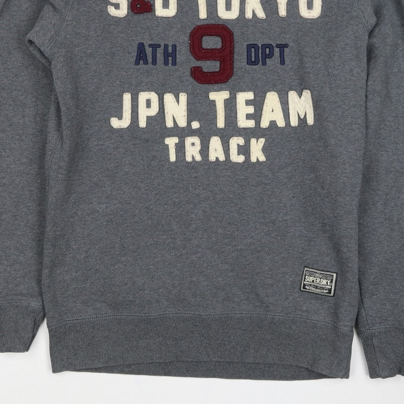Superdry Men’s Grey M Tokyo Track Graphic Pullover Sweatshirt