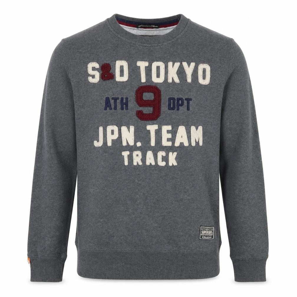 Superdry Men’s Grey M Tokyo Track Graphic Pullover Sweatshirt