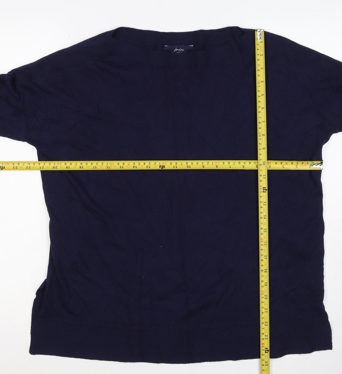 Joules Women’s Blue UK 14 Crew Neck Logo Knit Pullover Jumper