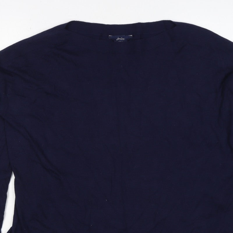 Joules Women’s Blue UK 14 Crew Neck Logo Knit Pullover Jumper