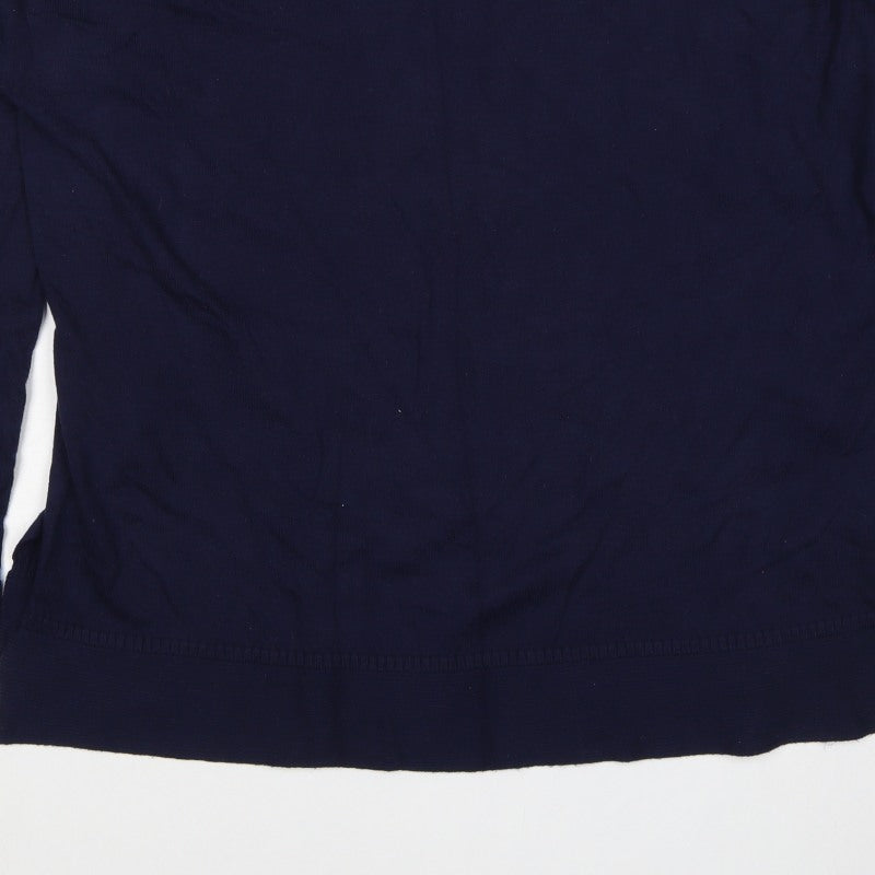 Joules Women’s Blue UK 14 Crew Neck Logo Knit Pullover Jumper