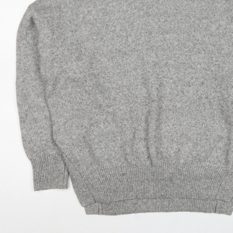 Chicwish Women Grey S Roll Neck Knit Pullover Jumper