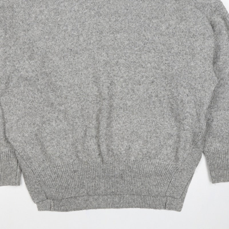 Chicwish Women Grey S Roll Neck Knit Pullover Jumper