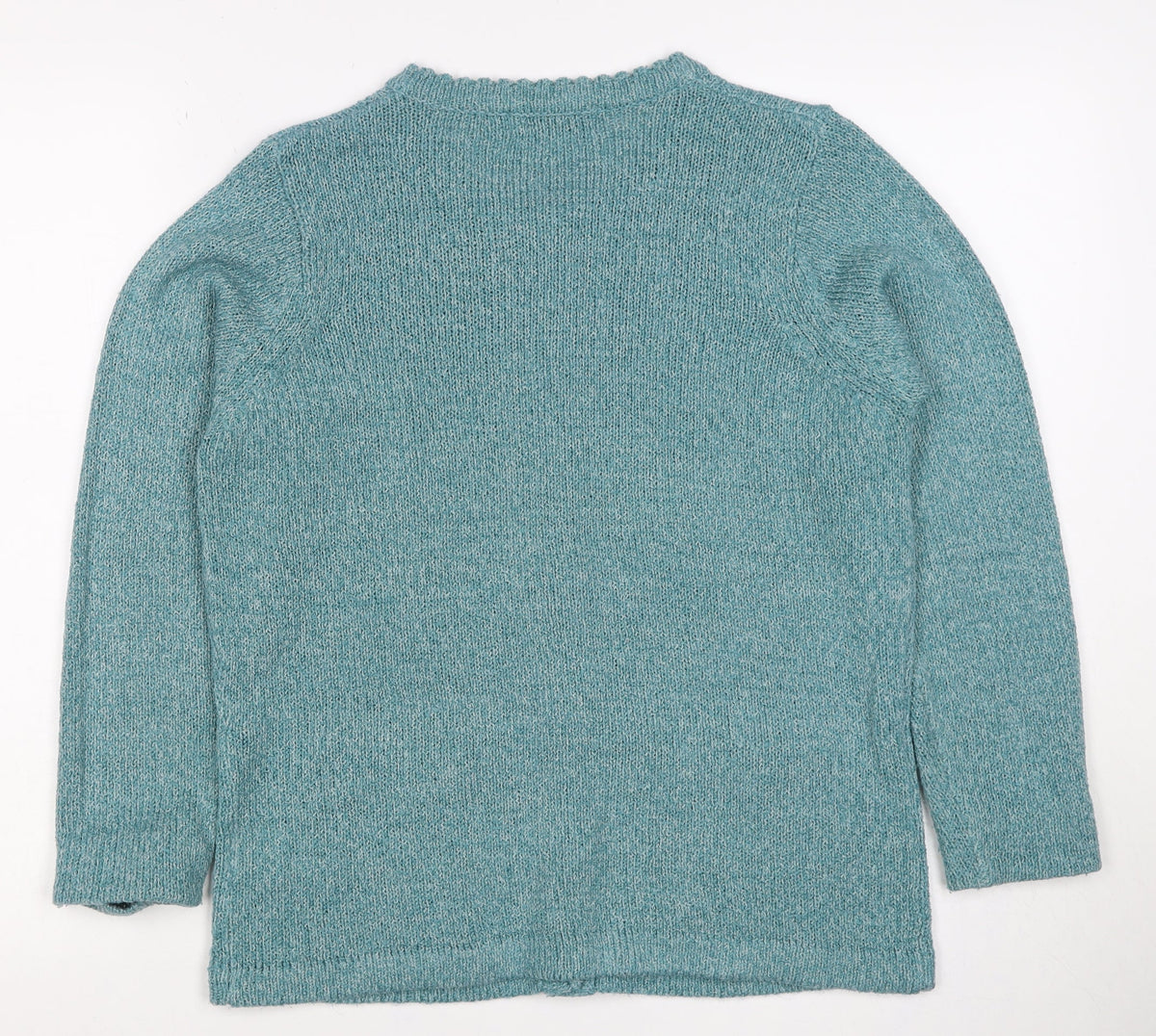 Honor Millburn Women Blue S Cable Knit Button Pocket Cardigan