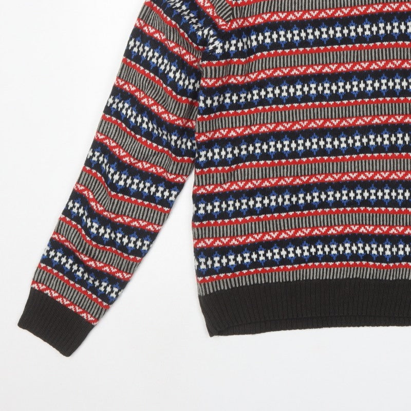 Jacob Harris Men’s Multicoloured M Fair Isle Crew Neck Pullover Jumper