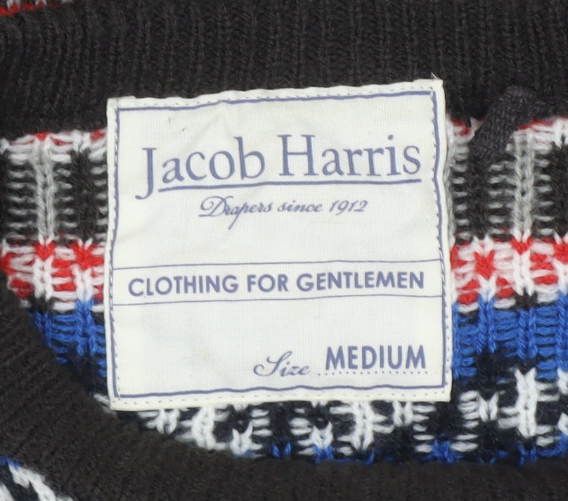 Jacob Harris Men’s Multicoloured M Fair Isle Crew Neck Pullover Jumper