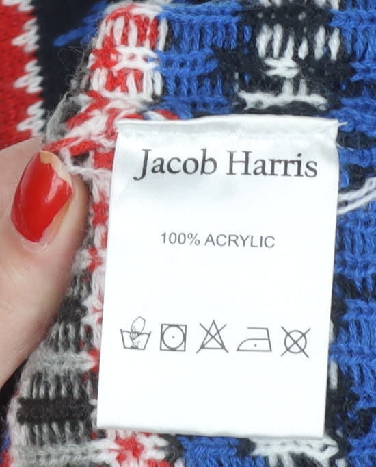 Jacob Harris Men’s Multicoloured M Fair Isle Crew Neck Pullover Jumper
