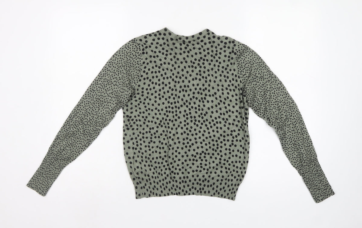 Marks and Spencer Women’s Green Polka Dot Knit Cardigan Size 10