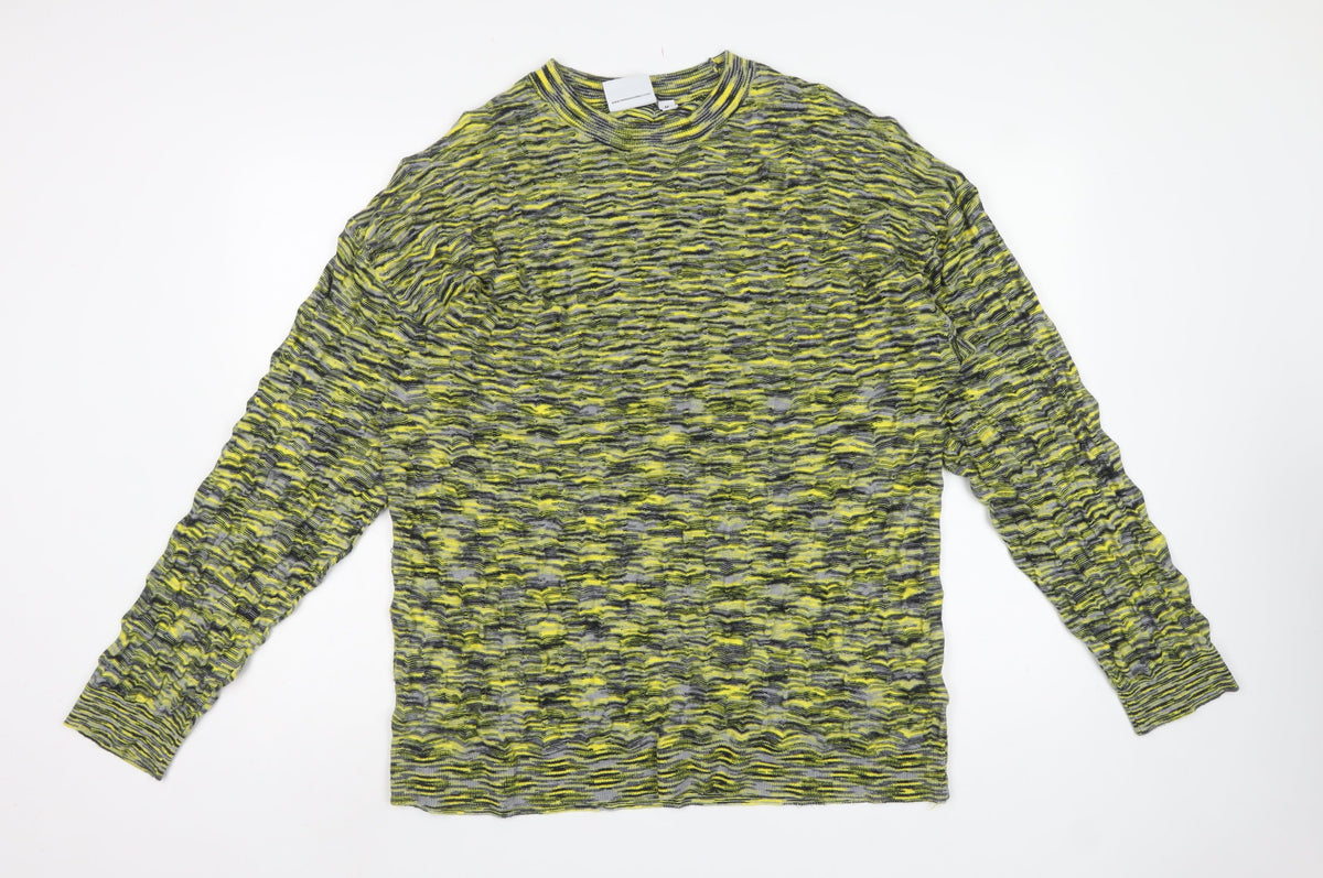 Ragged Jeans Men’s Multicoloured Striped Knit Crew Neck Jumper M
