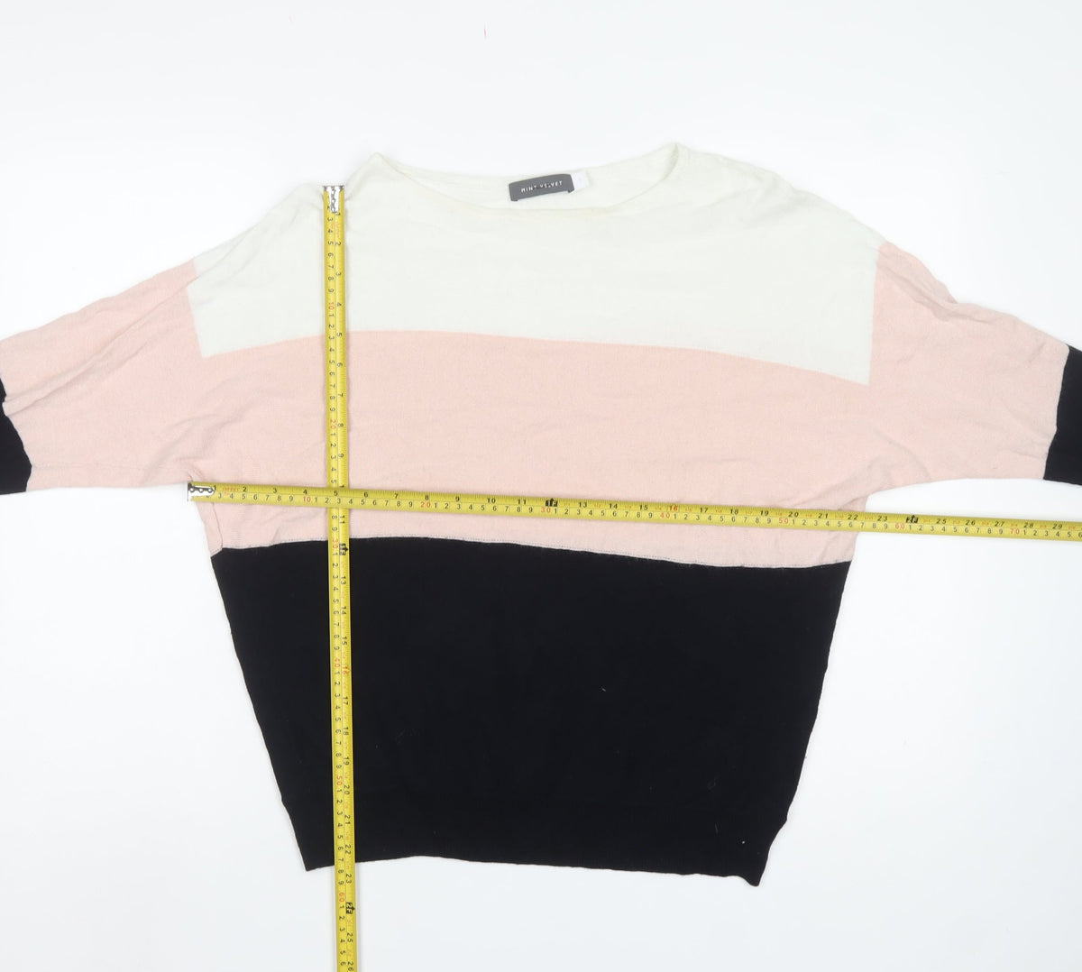 Mint Velvet Women Multicoloured S Colour Block Cashmere Blend Jumper