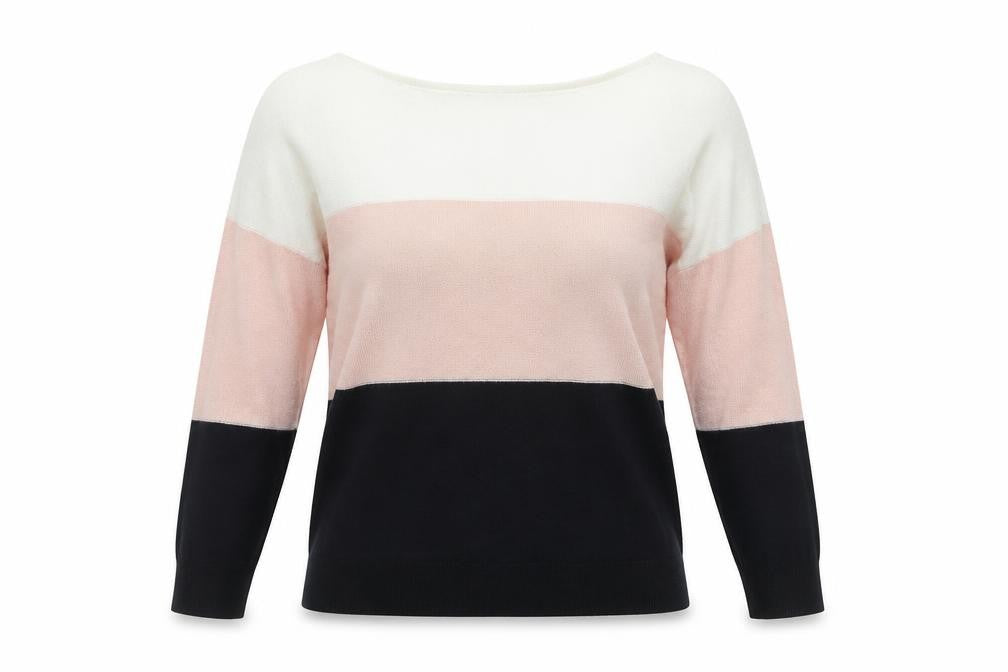Mint Velvet Women Multicoloured S Colour Block Cashmere Blend Jumper