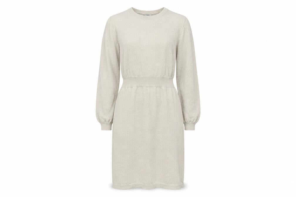 Fat Face Women Ivory UK 10 Knit Jumper Dress Long Sleeve