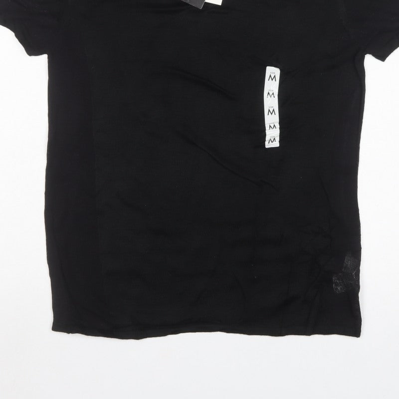 Zara Man Men's Black M Short Sleeve Crew Neck Knit Pullover Jumper