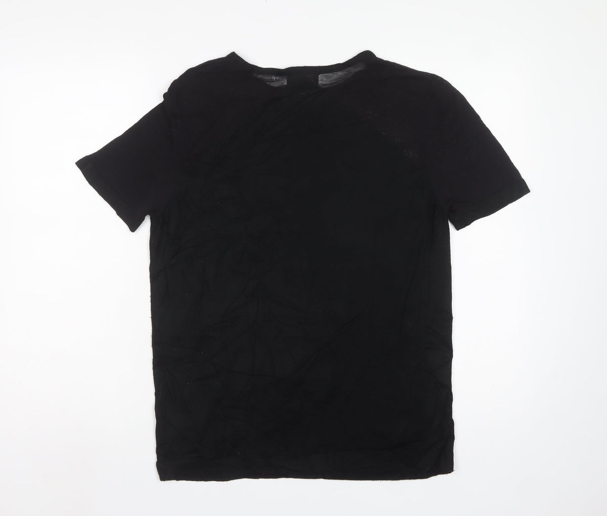 Zara Man Men’s Black Size M Short Sleeve Crew Neck Knit Pullover Jumper