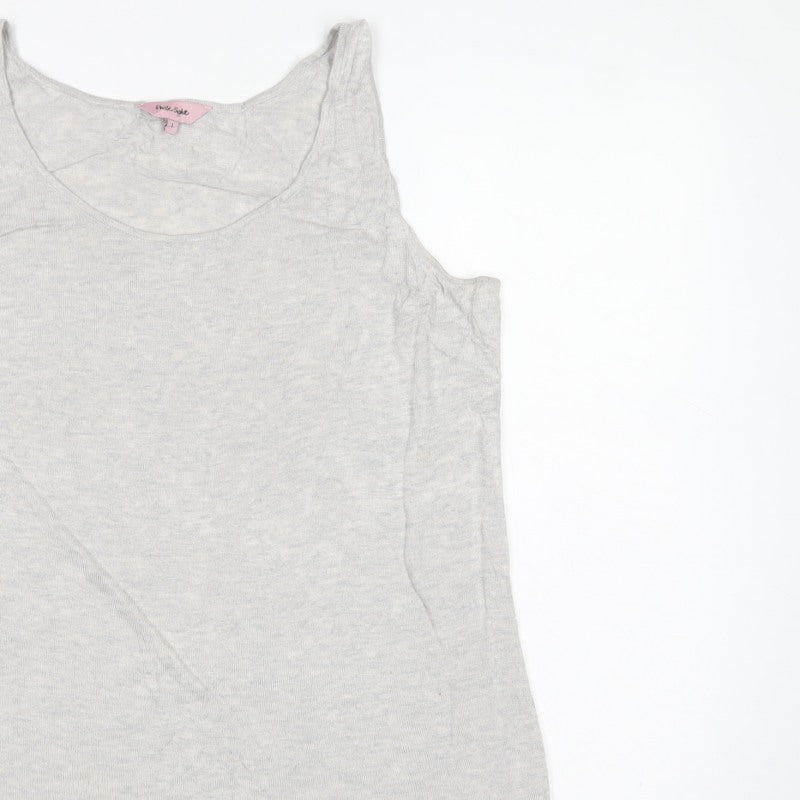 Phase Eight Women Grey L Sleeveless Scoop Neck Vest Jumper
