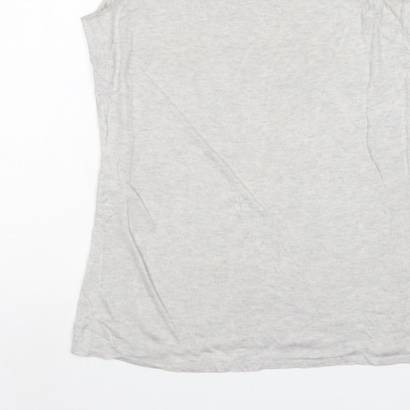 Phase Eight Women Grey L Sleeveless Scoop Neck Vest Jumper