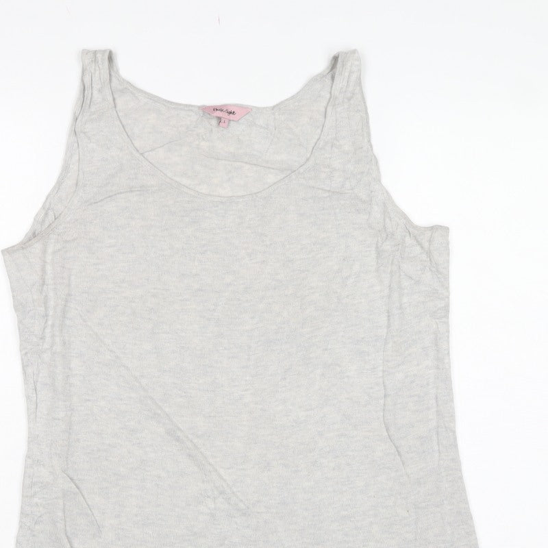 Phase Eight Women Grey L Sleeveless Scoop Neck Vest Jumper