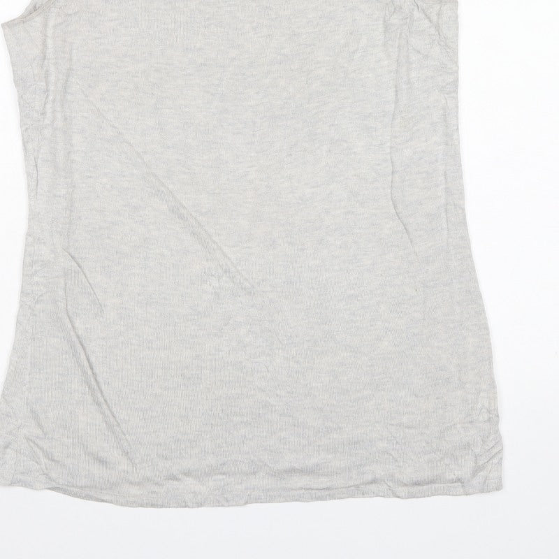 Phase Eight Women Grey L Sleeveless Scoop Neck Vest Jumper