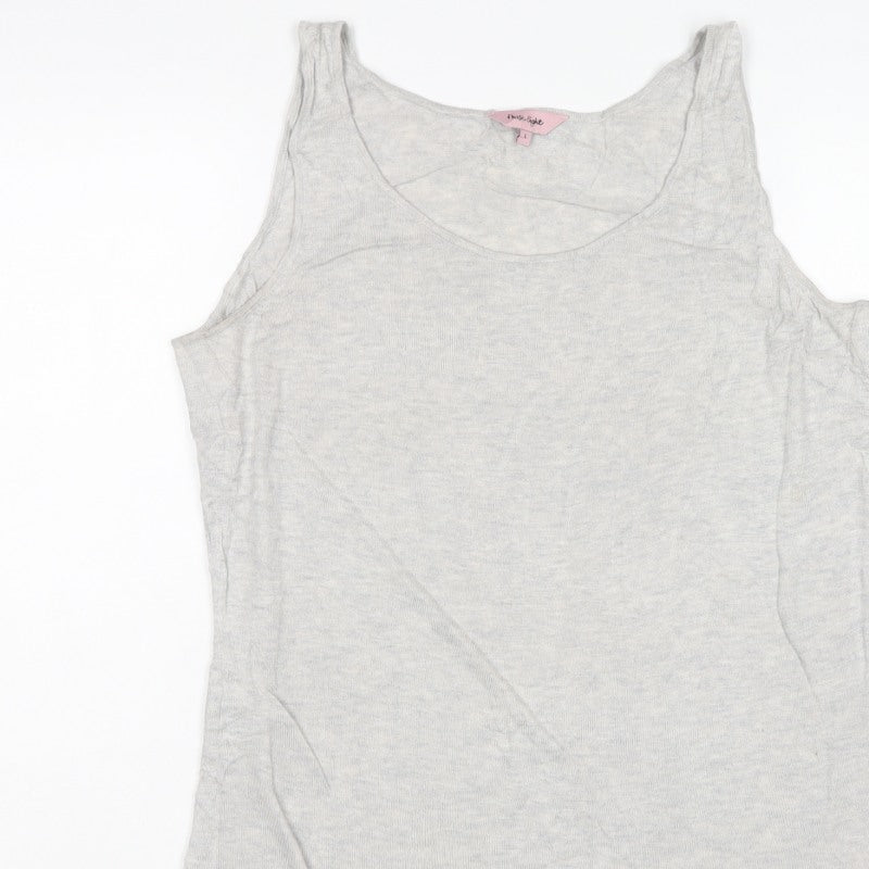 Phase Eight Women Grey L Sleeveless Scoop Neck Vest Jumper