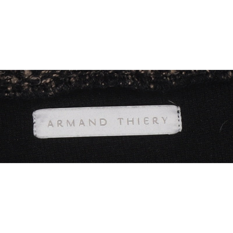 Armand Thiery Women’s Black Size 12 Cowl Neck Geometric Jumper