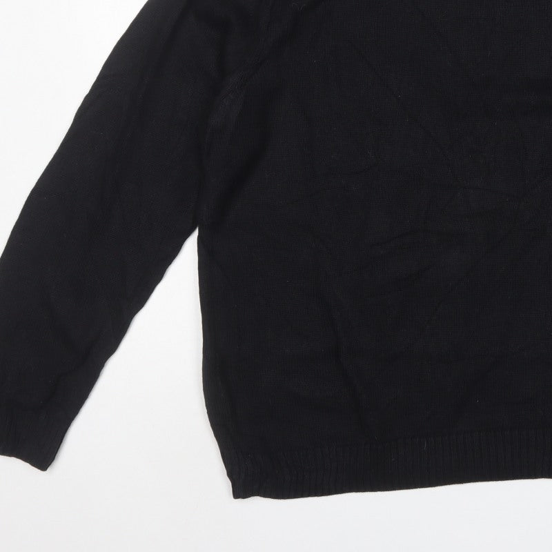 Maine New England Men’s Black M Cotton Crew Neck Pullover Jumper