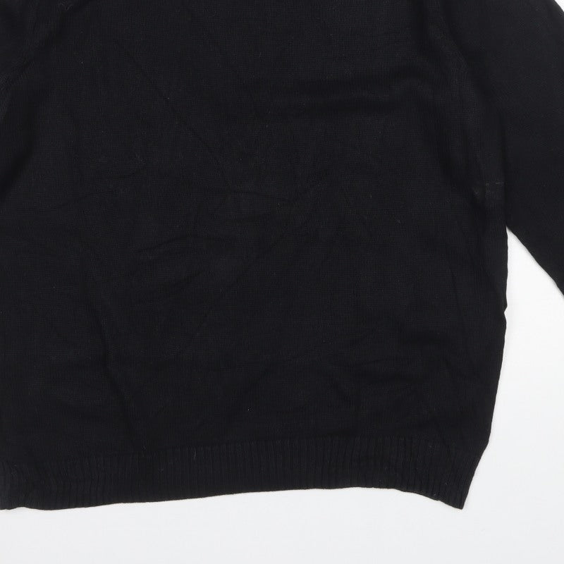Maine New England Men’s Black M Cotton Crew Neck Pullover Jumper