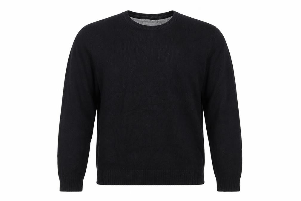 Maine New England Men’s Black M Cotton Crew Neck Pullover Jumper