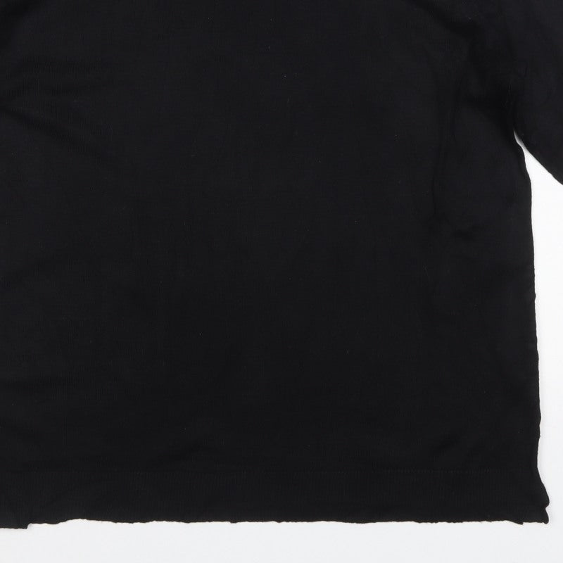 Capsule Women Black UK 18 Round Neck Balloon Sleeve Knit Jumper