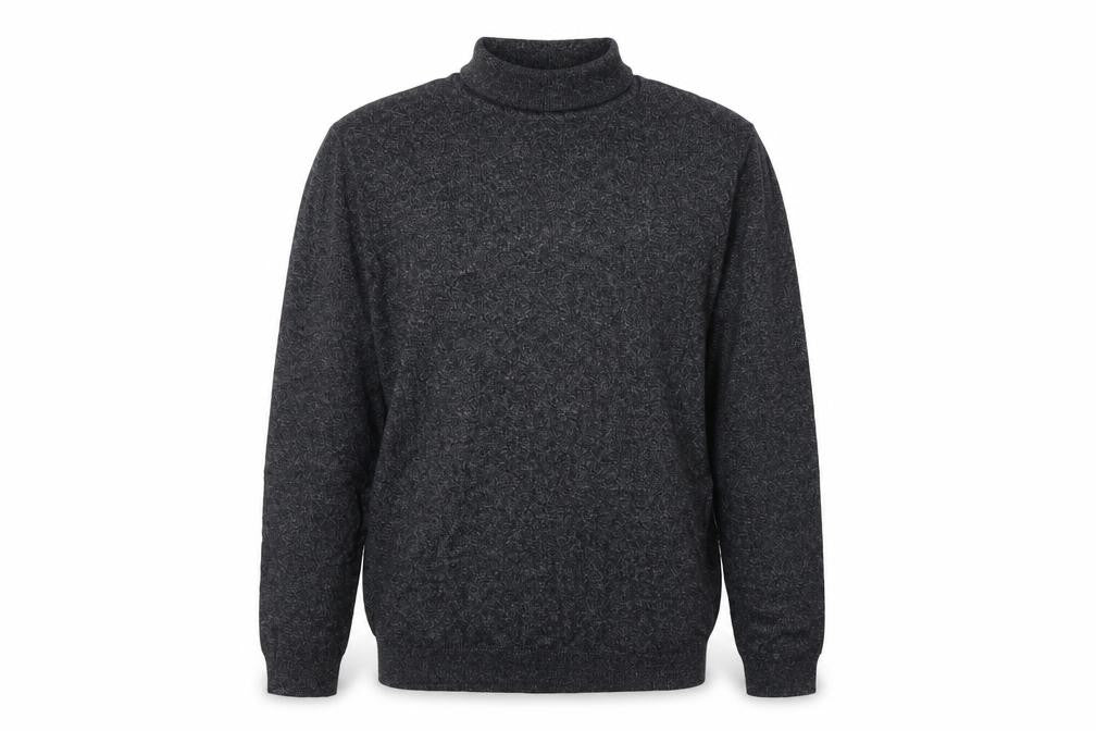 Next Men’s Grey M Roll Neck Cotton Blend Knit Pullover Jumper